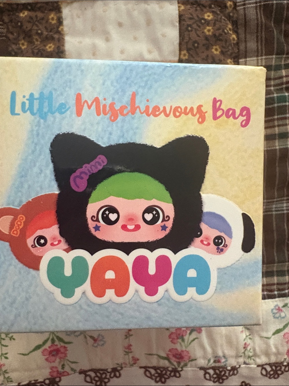 Yaya Little Mischievous Bag Plush Toy - Black & Green blind box